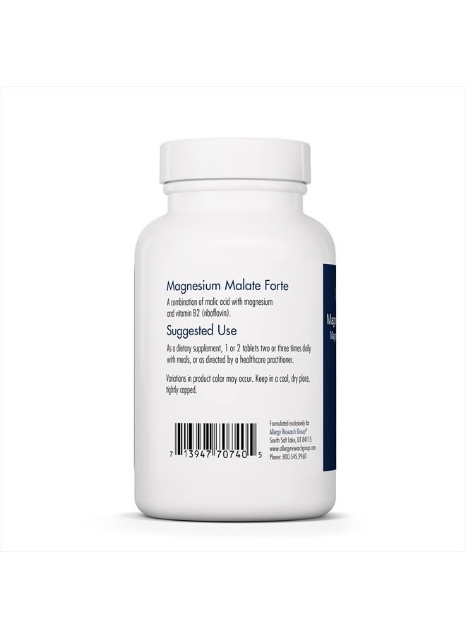 Allergy Research Group - Magnesium Malate Forte Supplement - Magnesium and Malic Acid, Energy Support, Vitamin B2, Vegetarian Tablets - 120 Count - Image 1