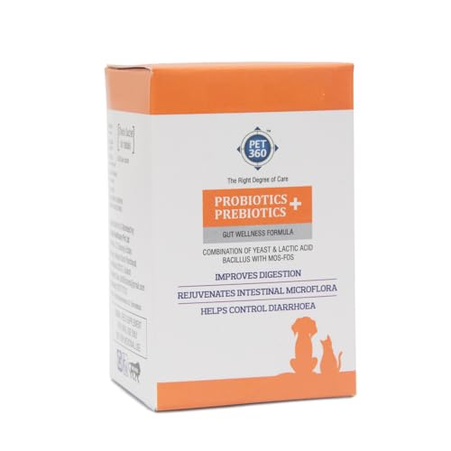 PET360 PROBIOTICS + PREBIOTICS Gut Wellness Formula for Dogs & Cats | Probiotic Supplement | Prevents Diarrhea & Indigestion | Cat & Dog Gut Health Supplement for Improved Immunity - 5 Sachets - Image 1