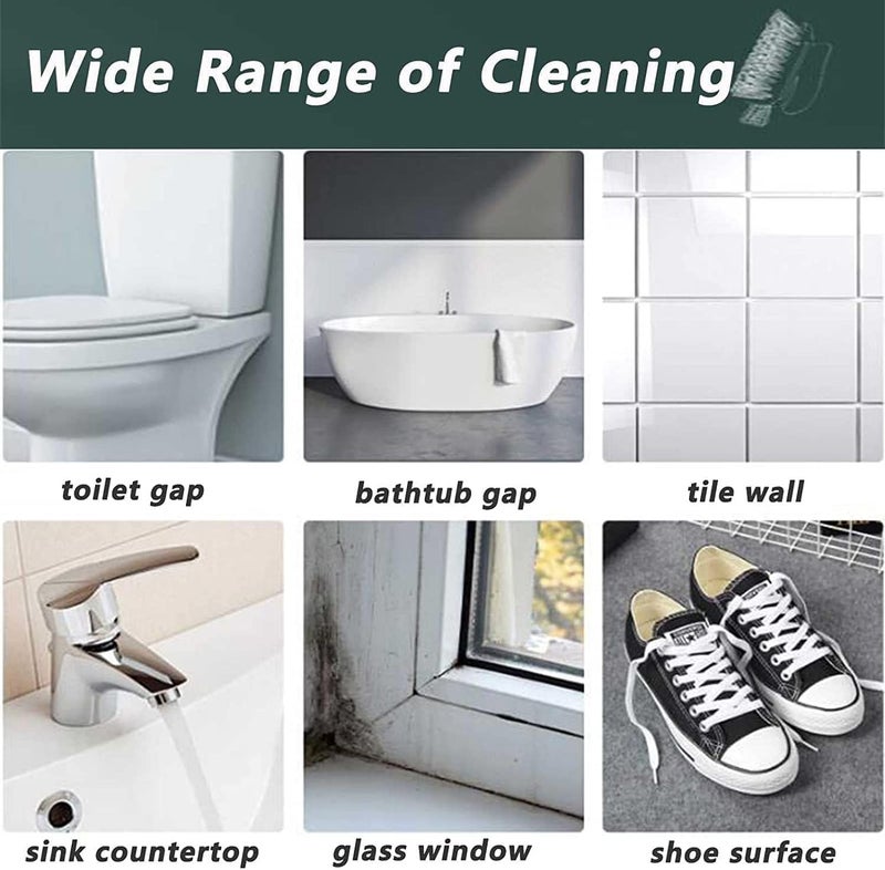 Leawall 4-in-1 Grout Cleaner Brush with Squeegee – V-Shape Bathroom Cleaning Brush, Crevice Scrub Brush Tool, Floor Scrubber for Tile, Sink, Corner, Window, Kitchen & Gap Cleaning - Image 5