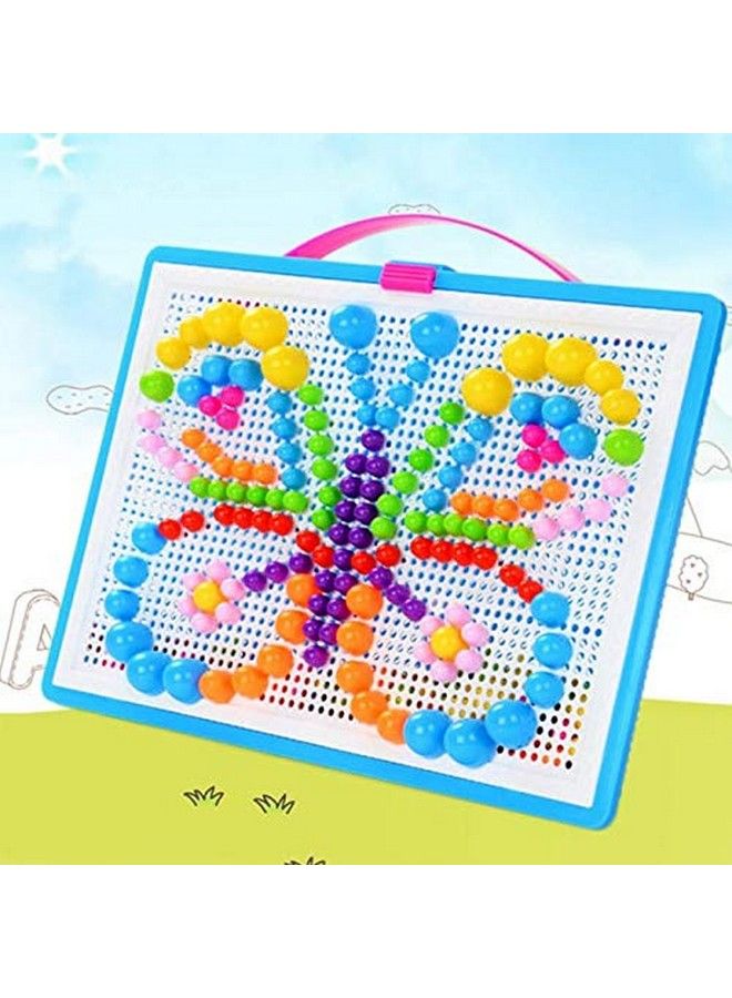 Sillyme Creative Jigsaw Puzzle Building Nails Blocks ; Colorful Nails ; Pegboard Educational Toy For Kids (Multi70+Pcs) - Image 1