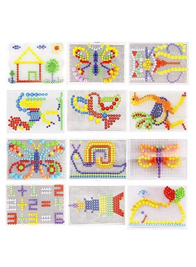 Sillyme Creative Jigsaw Puzzle Building Nails Blocks ; Colorful Nails ; Pegboard Educational Toy For Kids (Multi70+Pcs) - Image 5