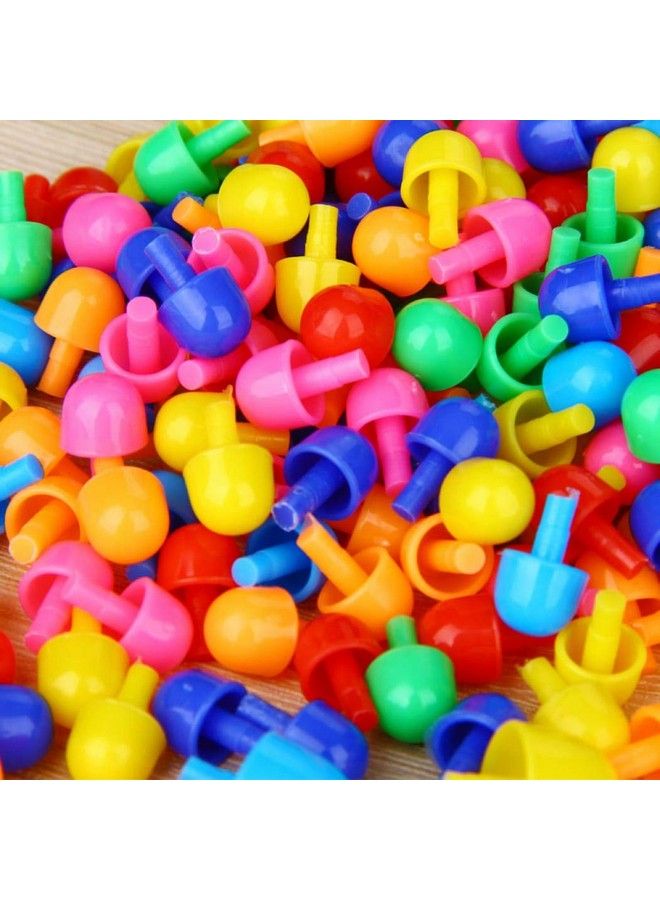 Sillyme Creative Jigsaw Puzzle Building Nails Blocks ; Colorful Nails ; Pegboard Educational Toy For Kids (Multi70+Pcs) - Image 4