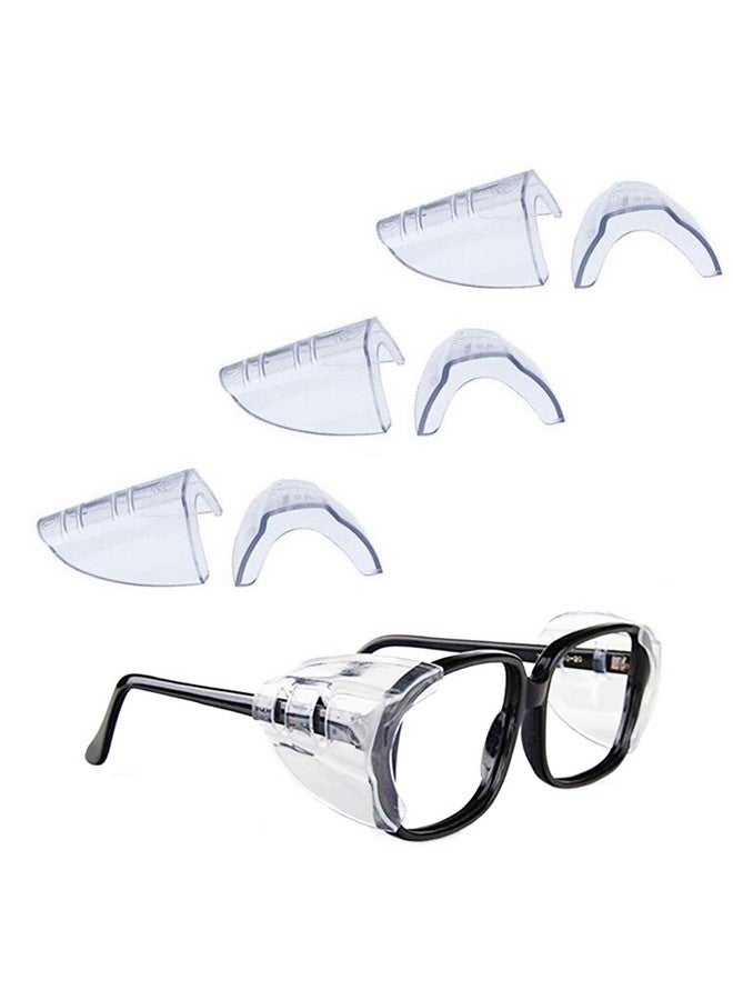 Korty Korty 3/6/10 Pairs Eye Glasses Side Shields, Flexible Slip on Side Shields for Safety Glasses Fits Small to Medium  - Image 1