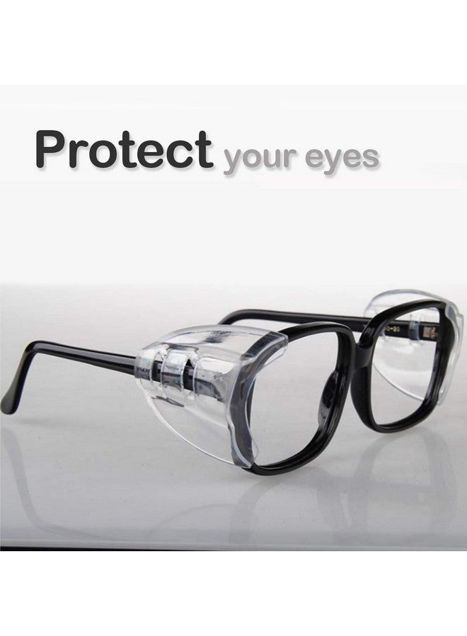 Korty Korty 3/6/10 Pairs Eye Glasses Side Shields, Flexible Slip on Side Shields for Safety Glasses Fits Small to Medium  - Image 3