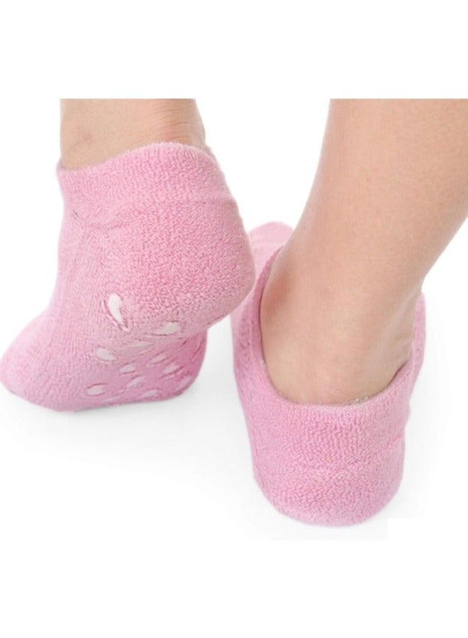 Generic Hydrating Foot Mask Gloves & Gel Socks Set - Moisturizing, Whitening, Exfoliating Spa Treatment for Soft, Smooth Feet and Hands - Beauty Care Cotton Socks in Assorted Colors. - Image 1
