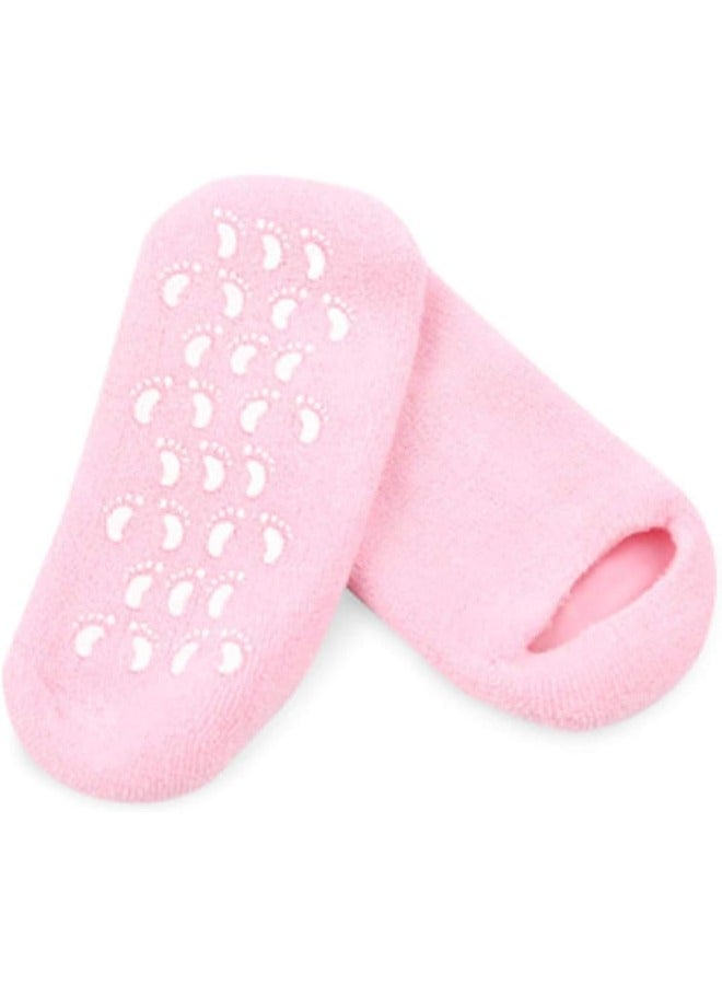 Generic Hydrating Foot Mask Gloves & Gel Socks Set - Moisturizing, Whitening, Exfoliating Spa Treatment for Soft, Smooth Feet and Hands - Beauty Care Cotton Socks in Assorted Colors. - Image 3