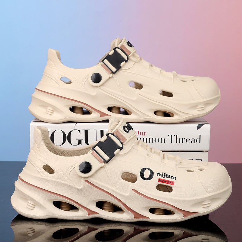 Dropshipping Douyin'S 2025 Popular Summer Outdoor Two-Wear Clogs, Breathable Beach Plastic Sandals, Men'S Slippers - Image 2