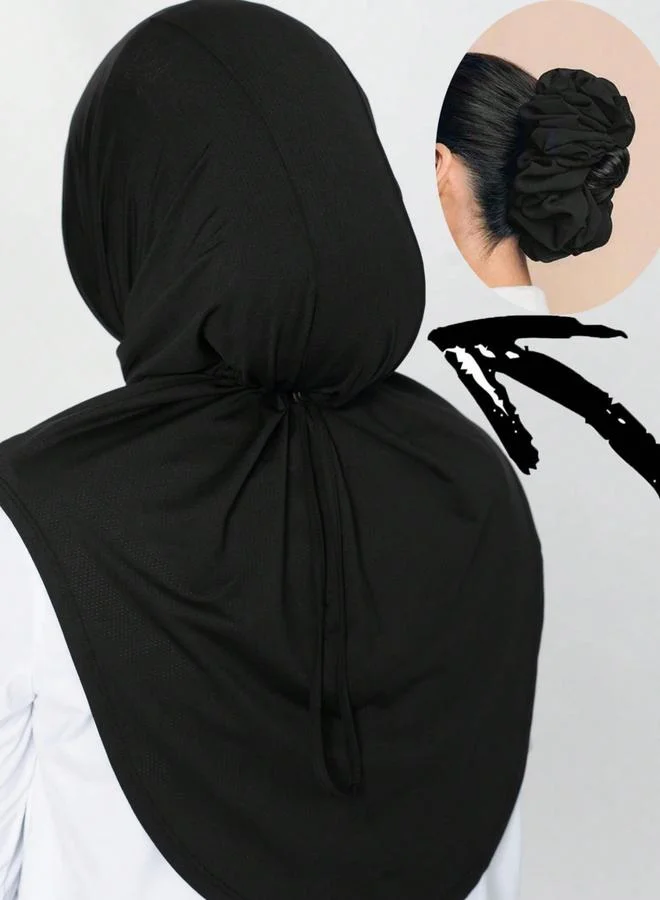 Take Two Pack of 3 - Solid Underscarf Head Wrap Scrunchie