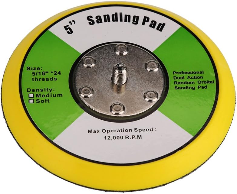 Ouya 2PCS 5 Inch (125mm) 5/16"-24 Thread PU Hook&Loop Backer Backing Pad For Air Sander And Dual Action Car Polisher (5 Inch) - Image 2