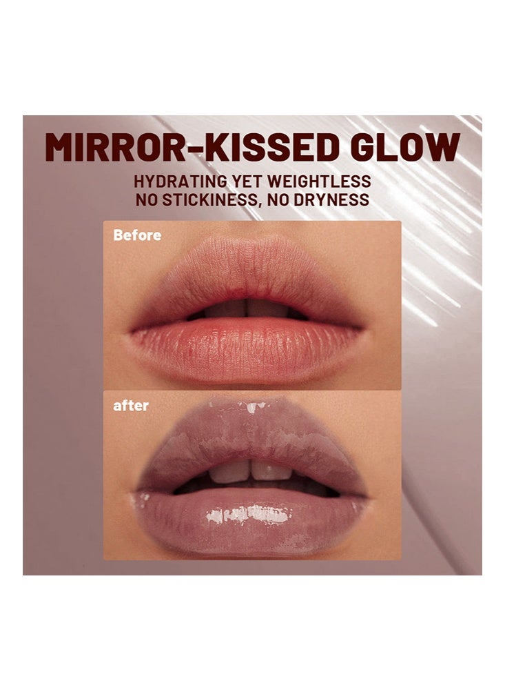 بوداير لمعان الشفاه Water Gloss، لون الوردة الذابلة، مرآة لمعان الشفاه، مرطب ولامع للشفاه، أحمر شفاه مناسب للشفاه والوجنتين #05 - Image 4