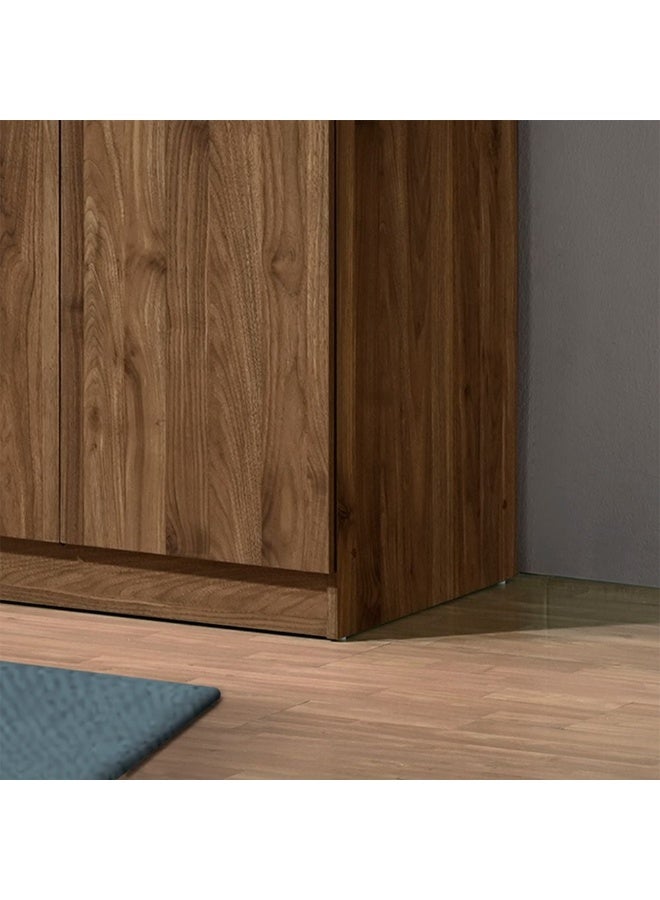 DANUBE HOME Supreme 6-Door Swing Wardrobe with Mirror – Light Walnut Finish– Spacious Bedroom Storage Cabinet with Hanging Rod & Shelves – Modern Wardrobe for Bedroom, Living Room, Hallway – Stylish Wooden Wardrobe for Home Organization - Image 4