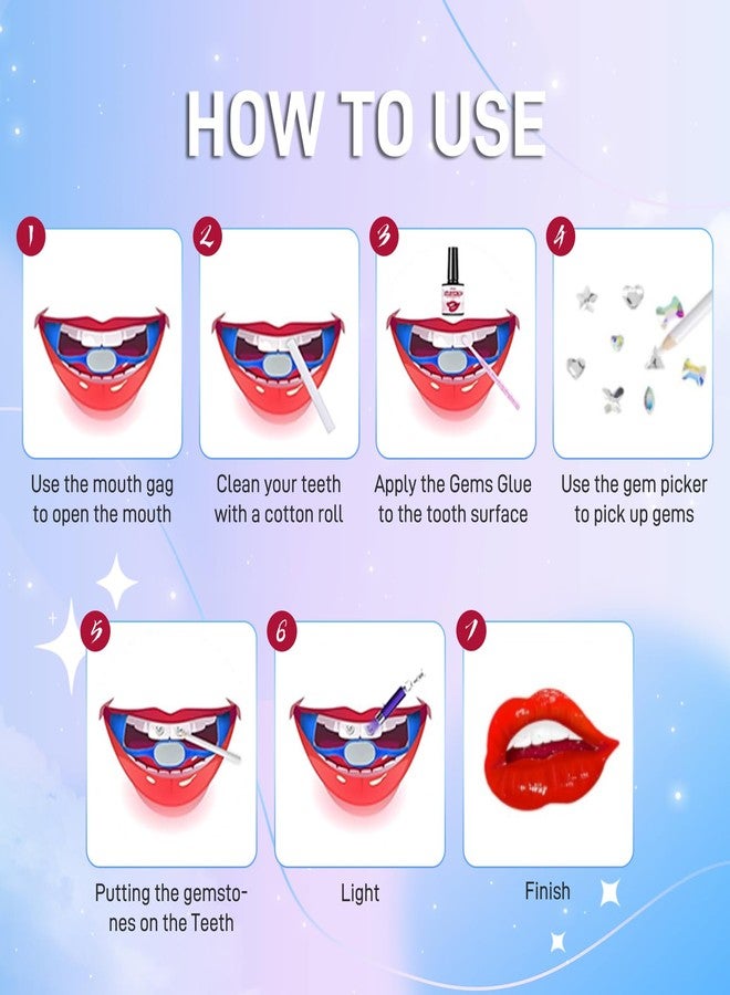 Tpyag Tooth Gem Kit - Professional DIY Dental Jewelry Starter Kit with Sparkling Crystals, Self-Application Fashion Teeth Gems for Women & Men - Image 3