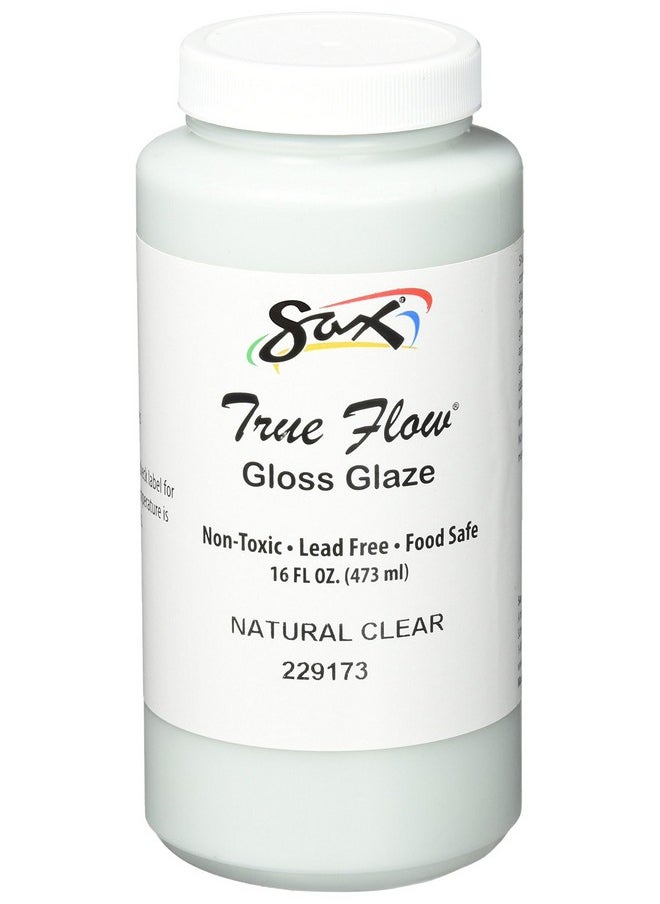 ساكس Sax 229173 True Flow Gloss Glaze - 1 باينت - شفاف طبيعي، 16 أونصة سائلة (عبوة واحدة)  - Image 1