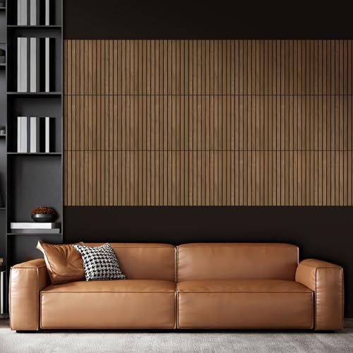 laapee Acoustic Wall Panels 12 Pack,Covers 16 Sq Ft - 16"x12"x0.4" Self-Adhesive Walnut Soundproof Panels for Home Office & Recording Studio - Image 2