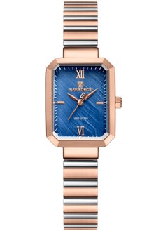 NAVIFORCE Stainless Steel Dual Tone Analog Wrist Watch For Women NF5050 RG/BE/RG  - Image 1