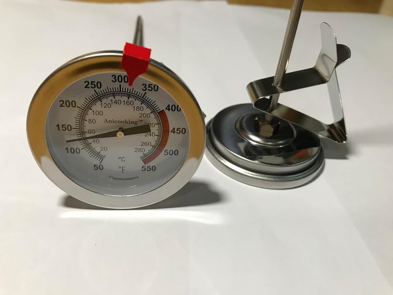 Anicooking Candy/Deep Fry Oil Thermometer for Frying (2 Pack) with 12'' Probe & Pot Clip,- CookingThermometer for Frying Oil Candle Making Hot Deep Fryer (2, 12) - Image 2
