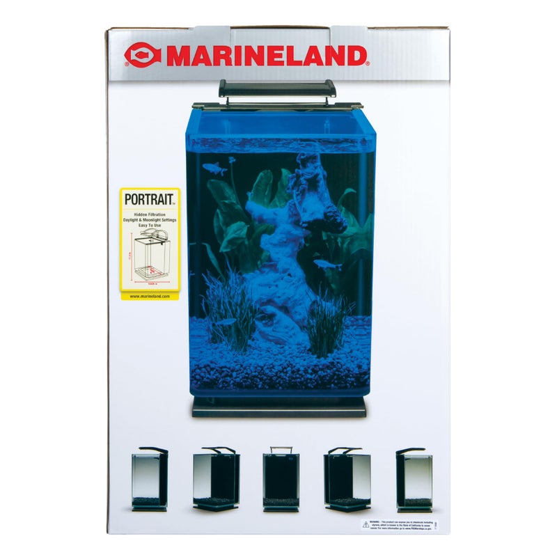 Marineland Portrait Glass LED Aquarium Kit, 5 Gallons, Hidden Filtration,Black - Image 4