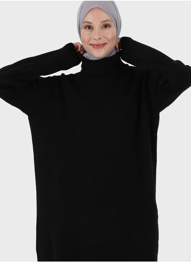 Refka by modanisa - Turtle Neck Knitted Sweater - Image 1
