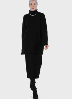 Turtle Neck Knitted Sweater