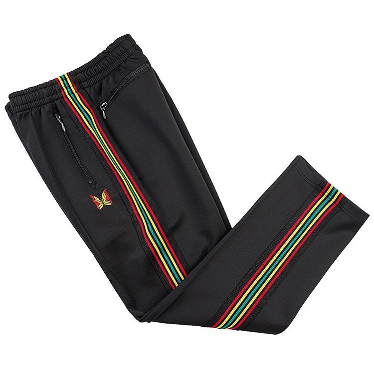 New Trendy High Street Trendy Brand Loose Straight Pants Butterfly Pants Black and White Side Striped Trousers Men's and Women's Sports Casual Pants - Image 4