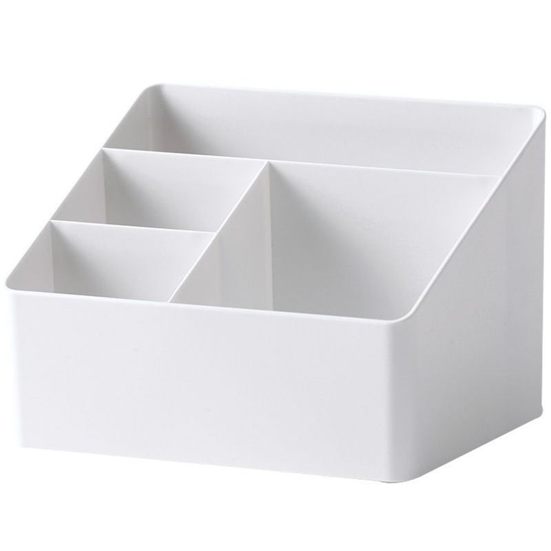 Desktop Storage Box Cosmetics Storage Plastic Multifunctional Makeup Desk Office Organizer for Dormitory Living Room - Image 1