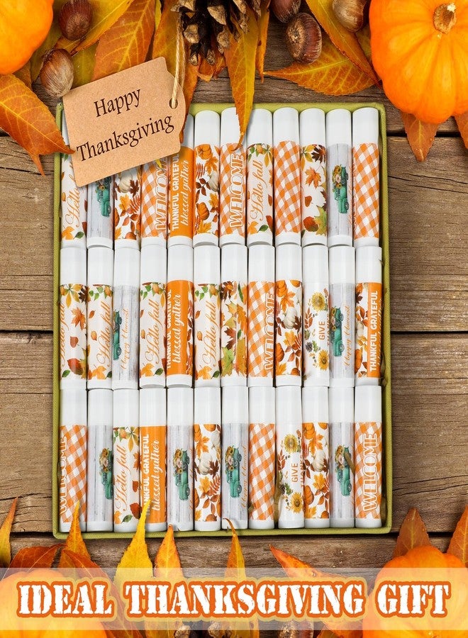 Siifert 50 Pcs Thanksgiving Christmas Party Gifts Bulk Thanksgiving Lip Balms Favors Holiday Basket Stuffers Christmas Stocking Stuffers Small Thank You Gifts for Women Men (Honey Flavor - Image 3
