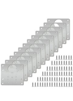 Generic 12PCS Hinge Repair Brackets, Cabinet Hinge Repair Plate, Hinge Repair Brackets for Cabinet Furniture Drawer Window Stainless Steel Plate Repair  - Image 1