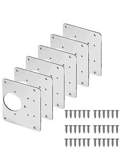 Generic 12PCS Hinge Repair Brackets, Cabinet Hinge Repair Plate, Hinge Repair Brackets for Cabinet Furniture Drawer Window Stainless Steel Plate Repair  - Image 2