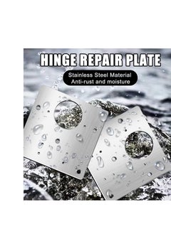 Generic 12PCS Hinge Repair Brackets, Cabinet Hinge Repair Plate, Hinge Repair Brackets for Cabinet Furniture Drawer Window Stainless Steel Plate Repair  - Image 5