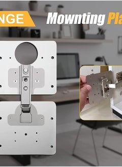 Generic 12PCS Hinge Repair Brackets, Cabinet Hinge Repair Plate, Hinge Repair Brackets for Cabinet Furniture Drawer Window Stainless Steel Plate Repair  - Image 4