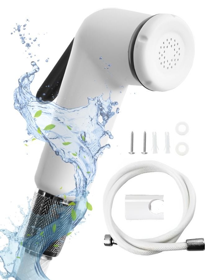 JUNARIS Shattaf Set Handheld Bidet Sprayer Set For Toilet -Toilet Bidet Shattaf Set With Premium Hose For Bathroom And Washroom | (Modern) - Image 1