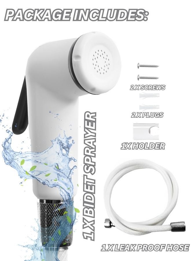 JUNARIS Shattaf Set Handheld Bidet Sprayer Set For Toilet -Toilet Bidet Shattaf Set With Premium Hose For Bathroom And Washroom | (Modern) - Image 3