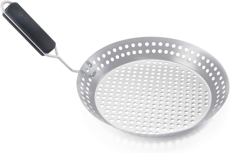 Outset Grill Skillet With Removable Handle, Stainless Steel - Image 1