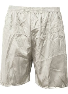 Oppland Men's Satin Fabric Shorts Solid Color Elastic Waist No Pocket Lightweight Fabric  - Image 1