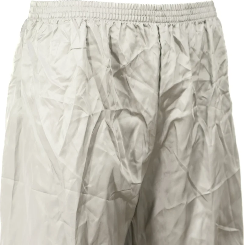 Oppland Men's Satin Fabric Shorts Solid Color Elastic Waist No Pocket Lightweight Fabric