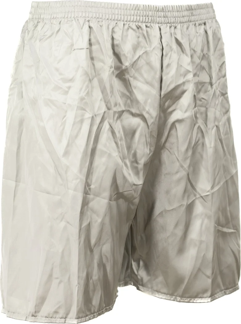 Oppland Men's Satin Fabric Shorts Solid Color Elastic Waist No Pocket Lightweight Fabric