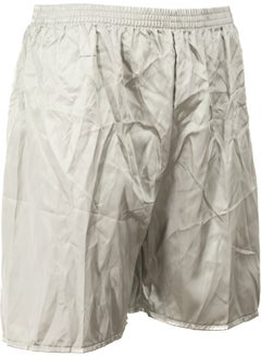 Oppland Men's Satin Fabric Shorts Solid Color Elastic Waist No Pocket Lightweight Fabric  - Image 3