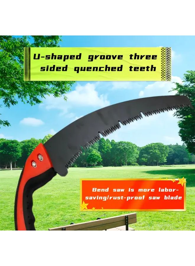 Black Steel Bent Saw For Woodworking Fast Cutting Trees And Logs Hand Tool - Image 4