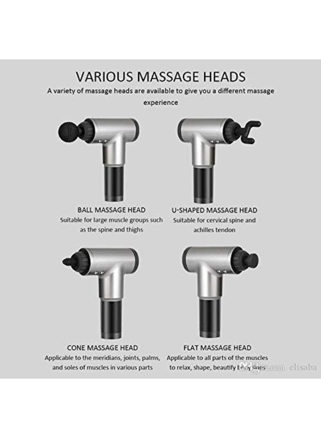 Multi-purpose Portable Massager Gun - Deep Relaxation for Body & Facial Muscles - Rechargeable Professional Device - Image 4