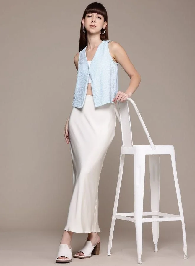 Freehand  Women Regular Fit Textured V-Neck Sleeveless Wrap Top  | Best Price UAE