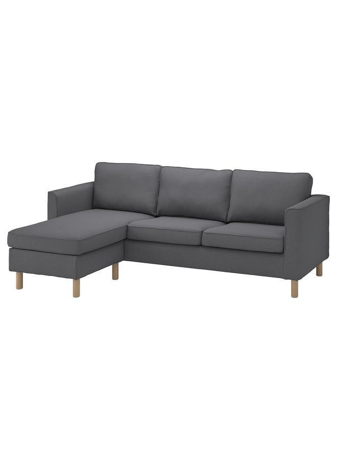 erorex Cover For 3-Seat Sofa, With Chaise Longue/Vissle Grey  - Image 1