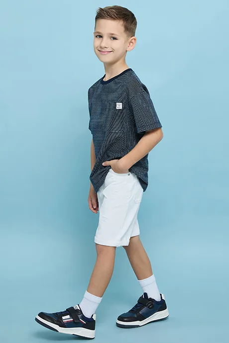 أر أند بي Solid Shorts with Button Closure