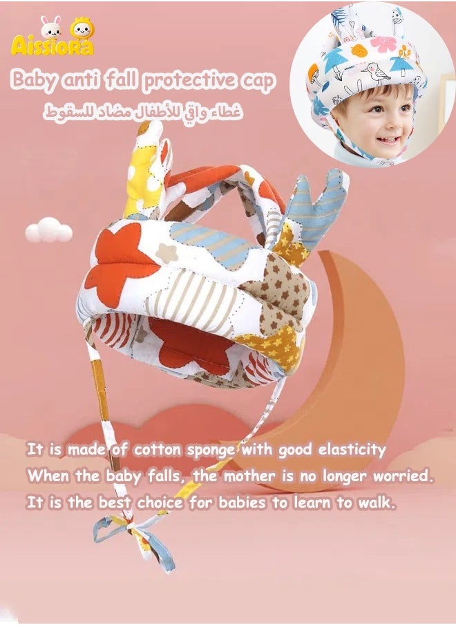 Aissiora Baby Helmet for Crawling Walking Adjustable Baby Anti-Fall Head Protection Cushion Pillow Toddler Infant Cap Bumper Bonnet Child Protective Head Guard Hat for Playing  - Image 1