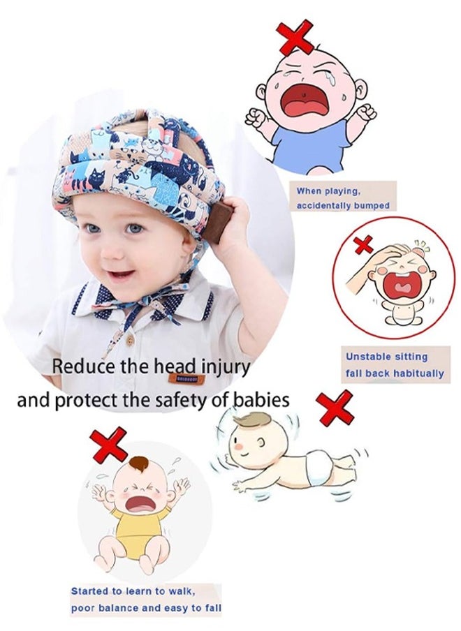 Aissiora Baby Helmet for Crawling Walking Adjustable Baby Anti-Fall Head Protection Cushion Pillow Toddler Infant Cap Bumper Bonnet Child Protective Head Guard Hat for Playing  - Image 5
