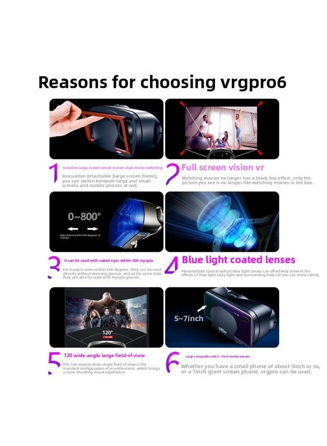 VR Vrbox3d Virtual Reality Glasses Virtual Magic Mirror Vr Glasses Gifts Exclusive-Color:VRG Pro Black  - Image 2