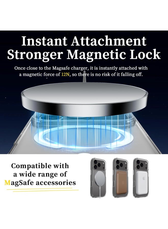 كيلا جراب شفاف مصمم لهاتف iPhone 17 Pro مضاد للاصفرار ومتوافق مع MagSafe المغناطيسي للحماية العسكرية، غطاء هاتف قوي مقاوم للصدمات لهاتف iPhone 17 Pro مقاس 6.3 بوصة، شفاف - Image 4