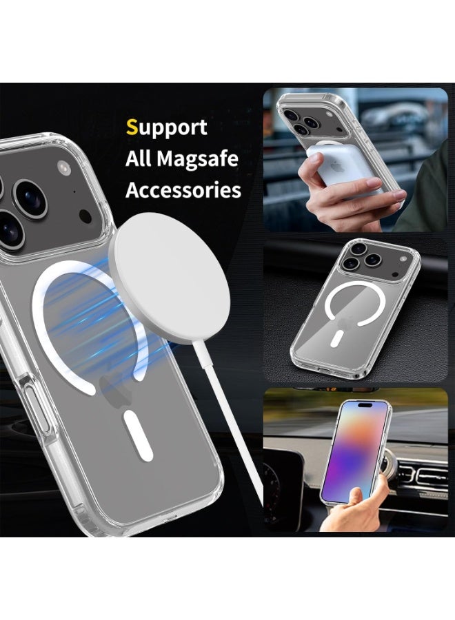 كيلا جراب شفاف مصمم لهاتف iPhone 17 Pro مضاد للاصفرار ومتوافق مع MagSafe المغناطيسي للحماية العسكرية، غطاء هاتف قوي مقاوم للصدمات لهاتف iPhone 17 Pro مقاس 6.3 بوصة، شفاف - Image 2