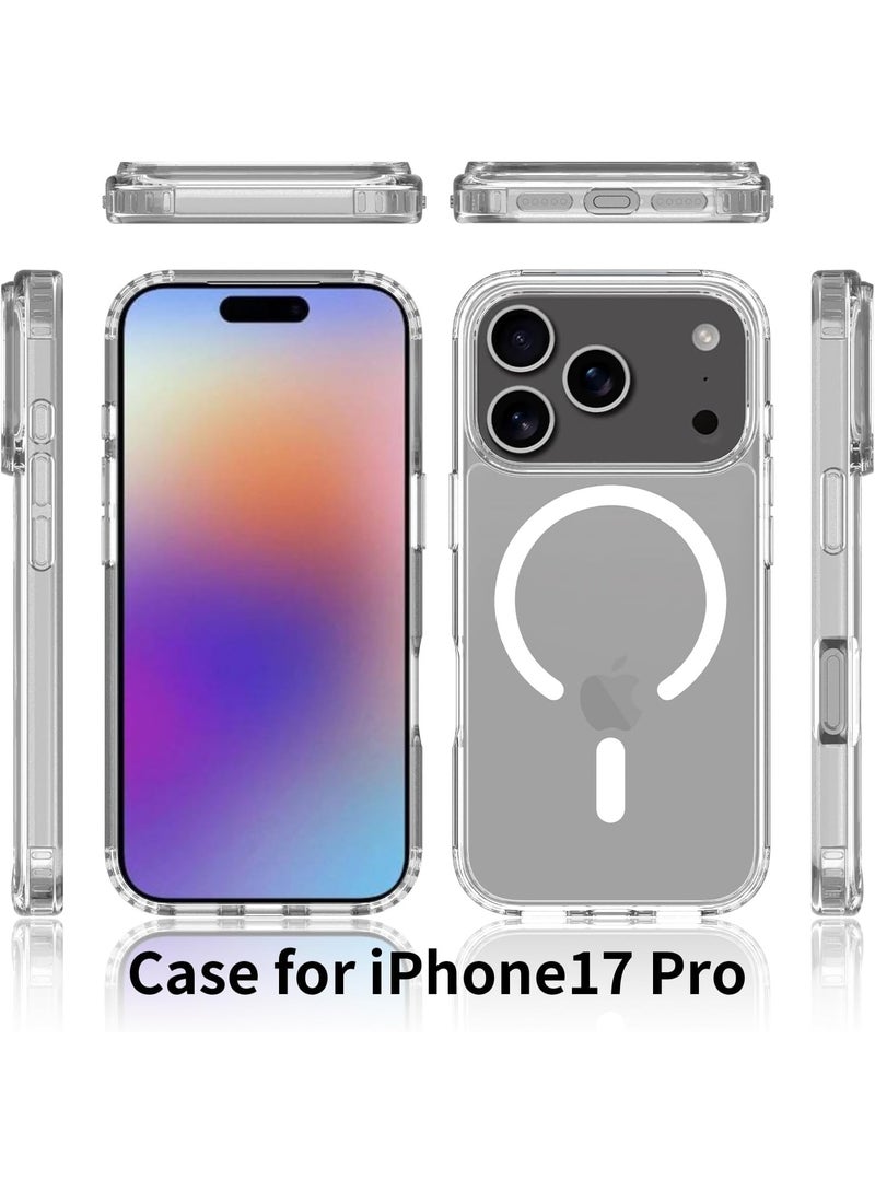 كيلا جراب شفاف مصمم لهاتف iPhone 17 Pro مضاد للاصفرار ومتوافق مع MagSafe المغناطيسي للحماية العسكرية، غطاء هاتف قوي مقاوم للصدمات لهاتف iPhone 17 Pro مقاس 6.3 بوصة، شفاف - Image 5