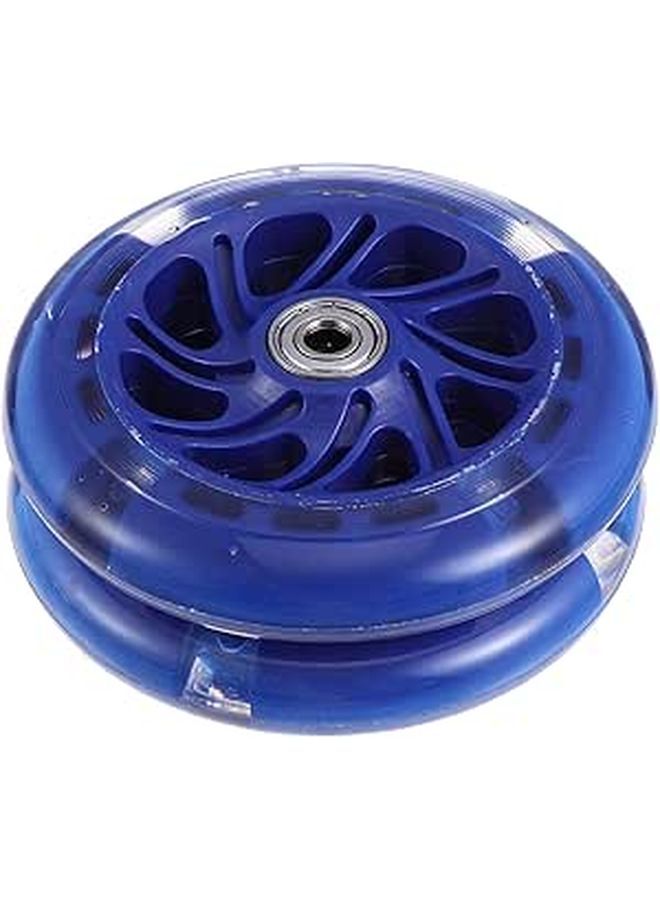 Toyvian Blue Pu Scooter Wheels 120x24mm Light Up Sturdy Replacement Parts For Outdoor Riding - Image 1