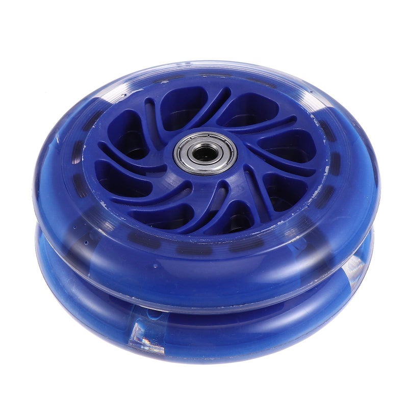 Toyvian Blue Pu Scooter Wheels 120x24mm Light Up Sturdy Replacement Parts For Outdoor Riding - Image 2